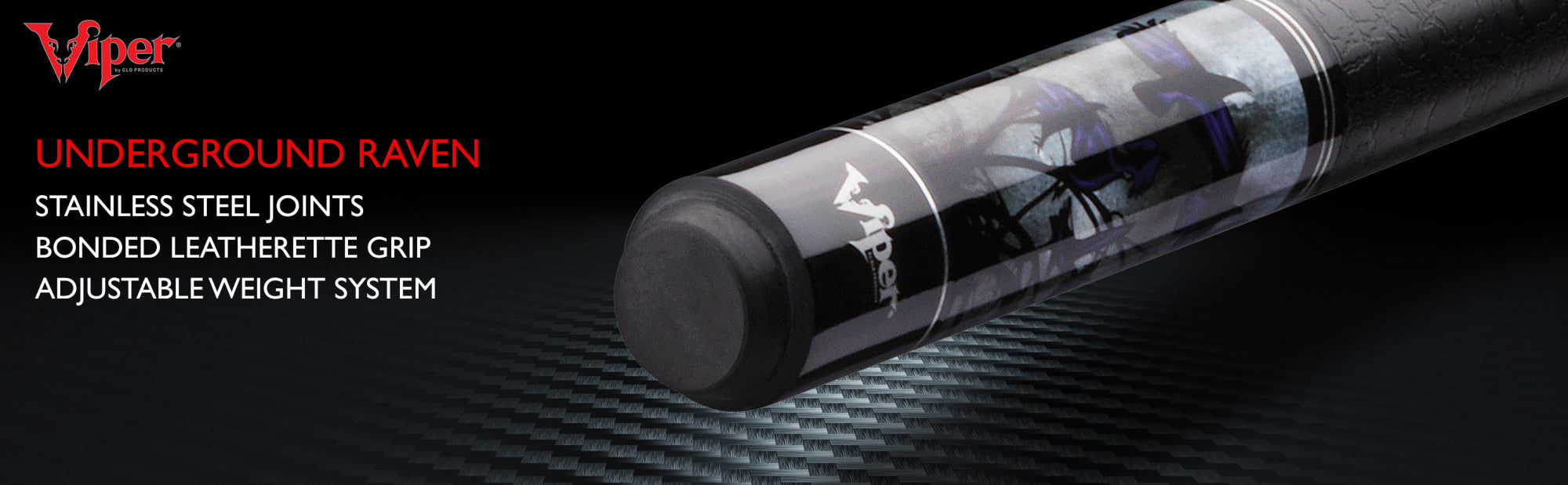 Viper 50-0650 Underground Raven Billiard/Pool Cue Stick