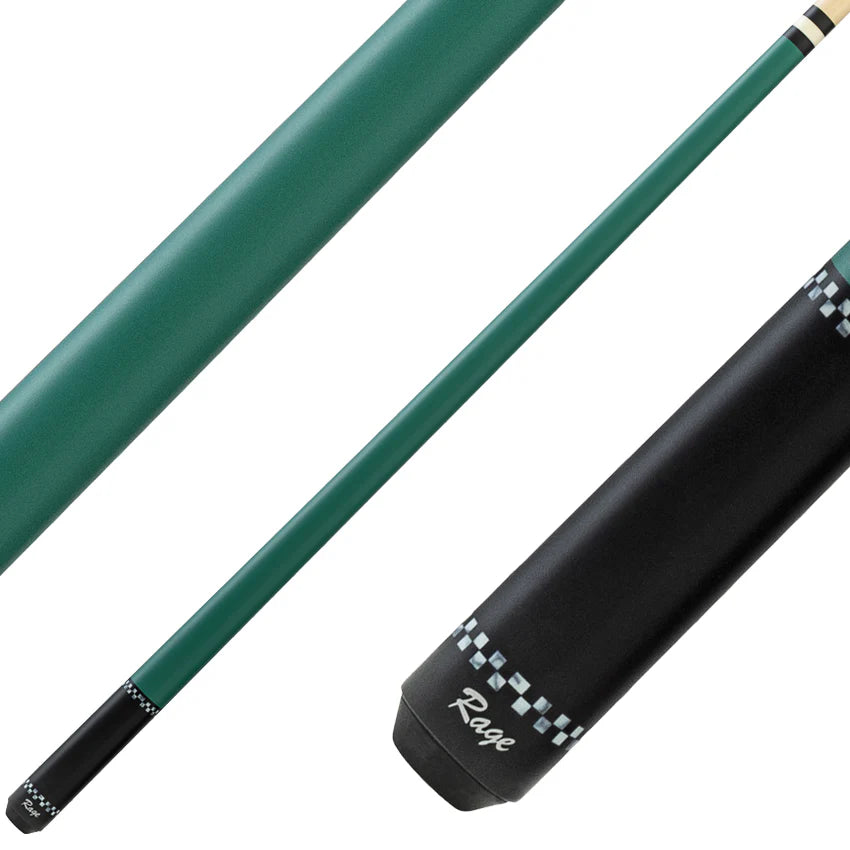 Rage Forest Green Checkers Wrapless Cue