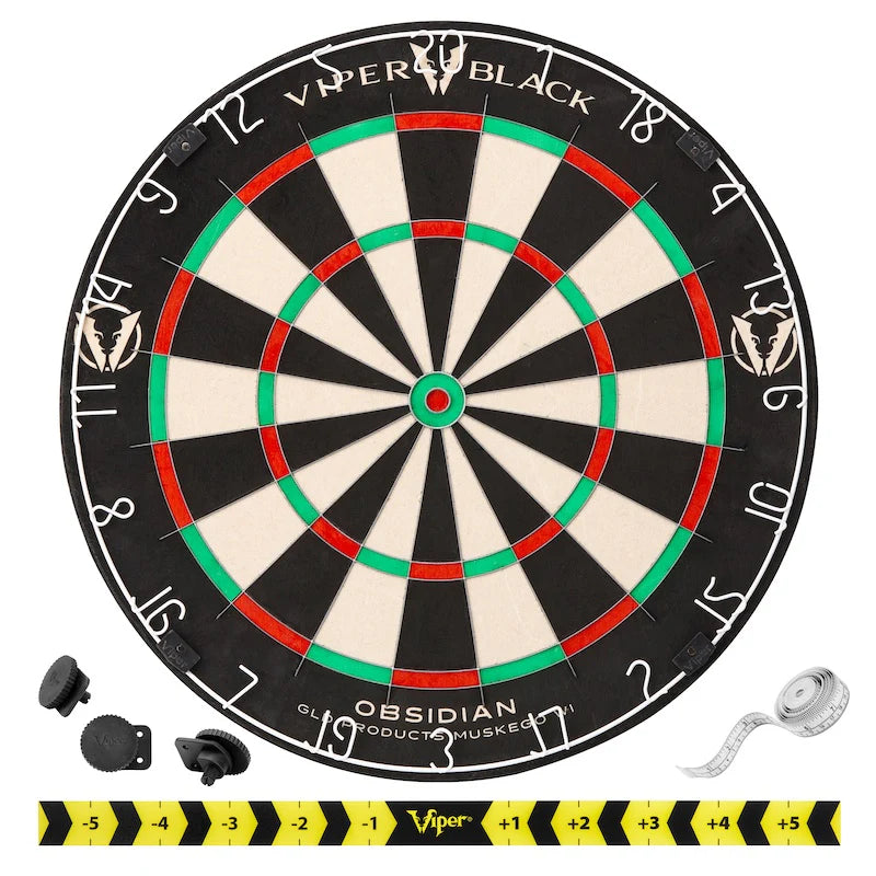 VIper Black Obsidian Sisal Dartboard WDF Accredited