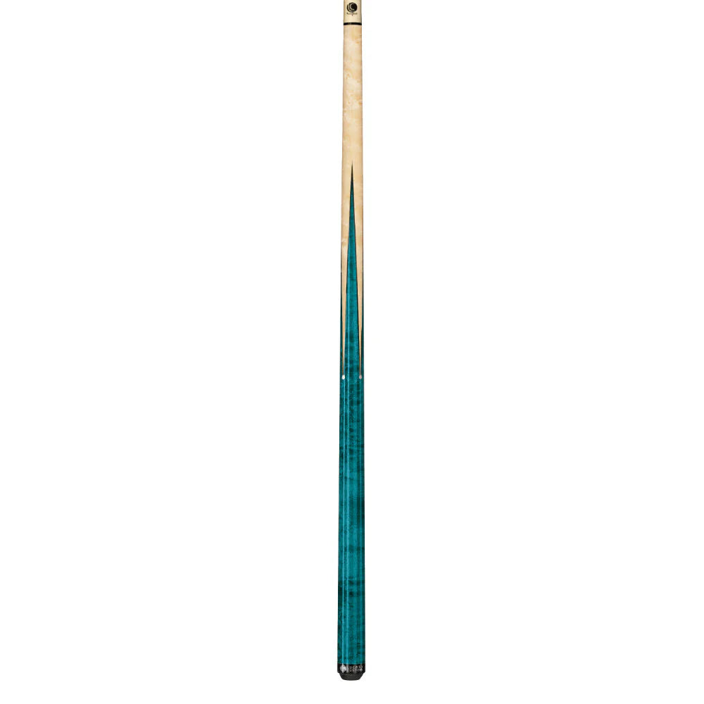 Lucasi Custom Teal Maple Sneaky Pete Wrapless Cue