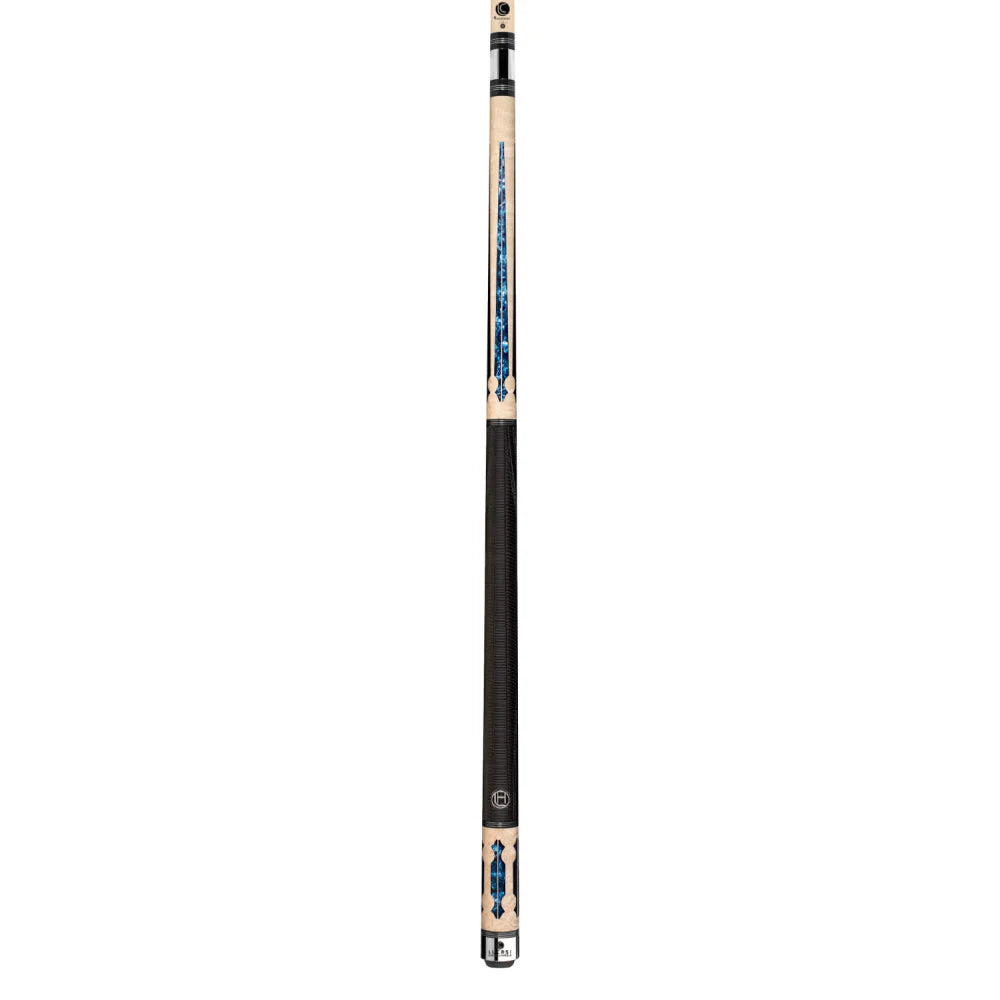 Lucasi Hybrid Natural Birdseye Maple & Blue Crush Cue With Sport G5 Grip