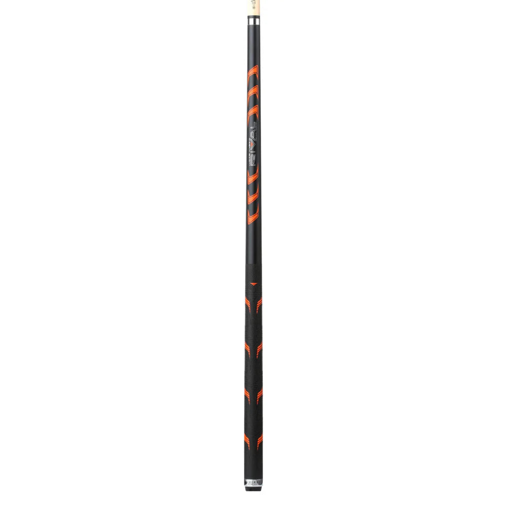 Lucasi Hybrid Rival Black & Metallic Orange Matte Finish Cue With Rival G5 Grip