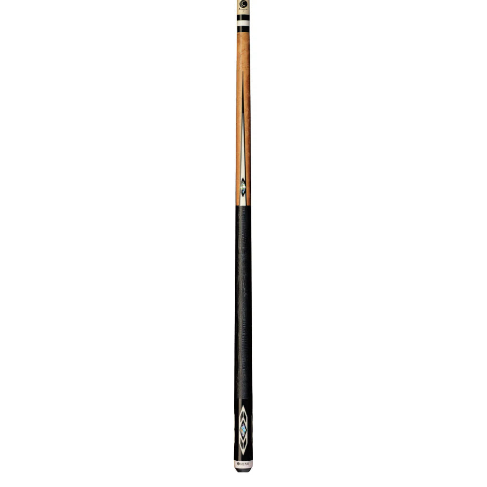 Lucasi Custom Antique Maple/Midnight Black Cue With Embossed Leather Wrap