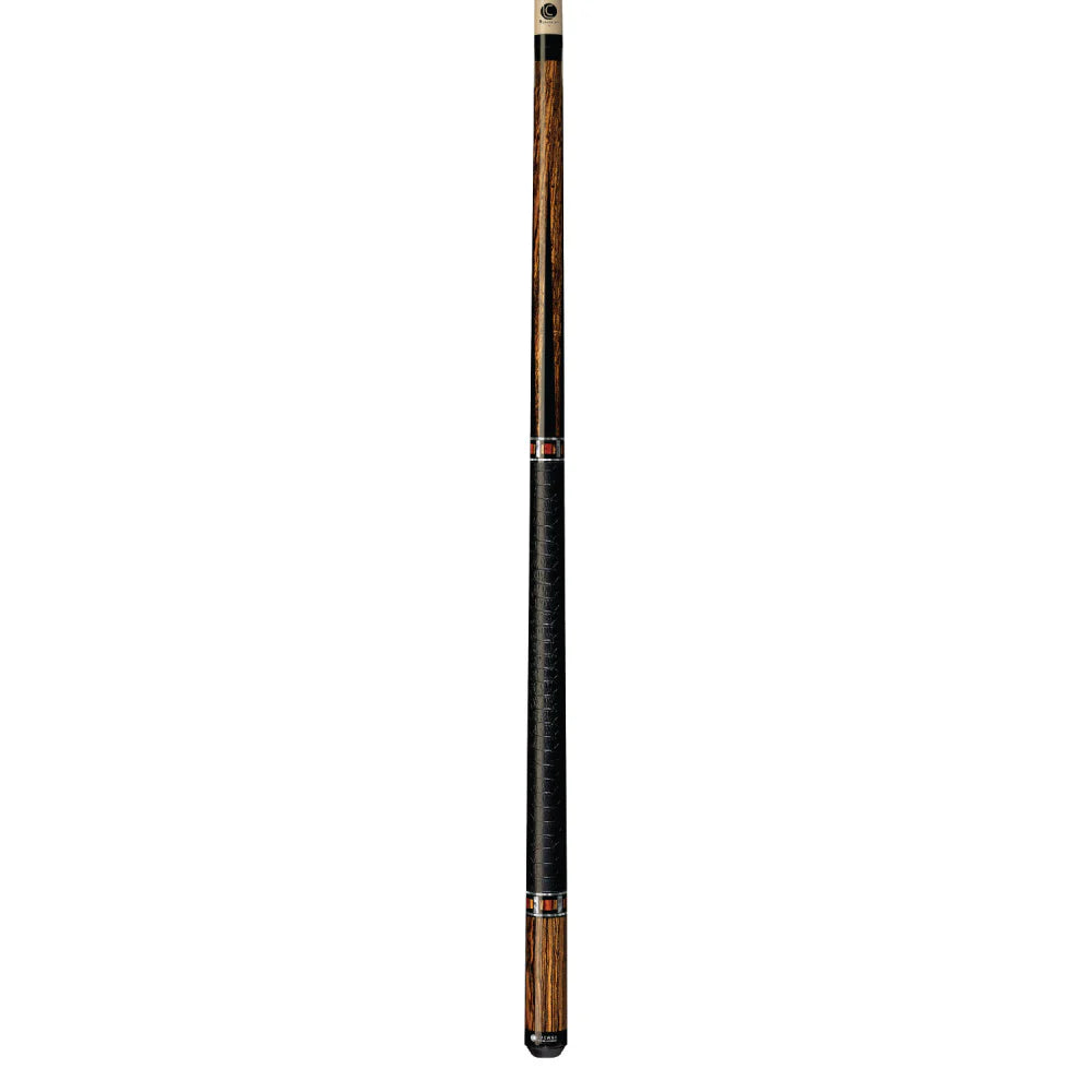 Lucasi Custom Exotic Bocote & Black Cue With Embossed Leather Wrap