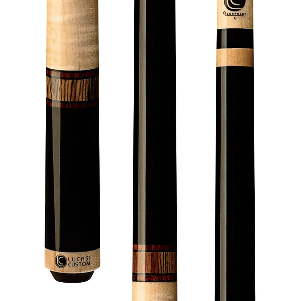 Lucasi Custom Exotic Bocote/Curly Maple Wrapless Cue