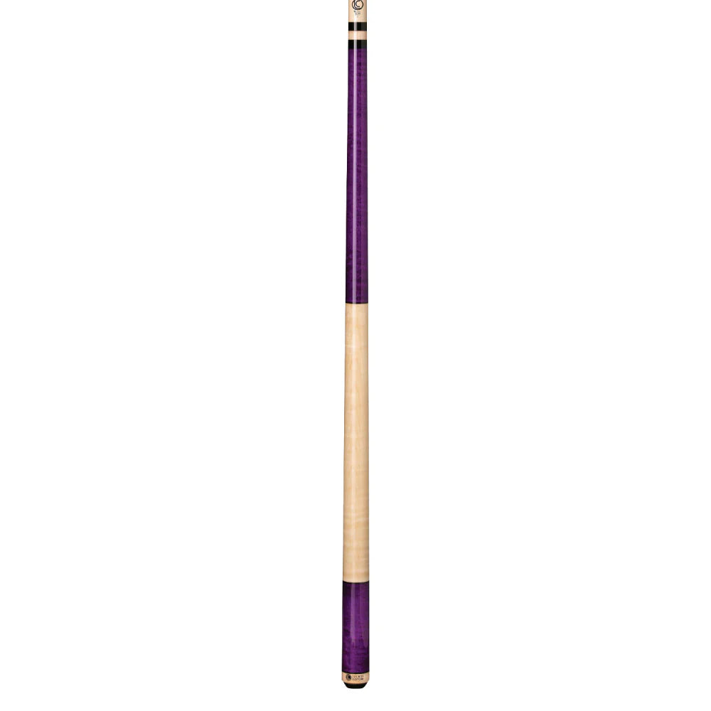 Lucasi Custom Purple Stained & Natural Birdseye Wrapless Cue
