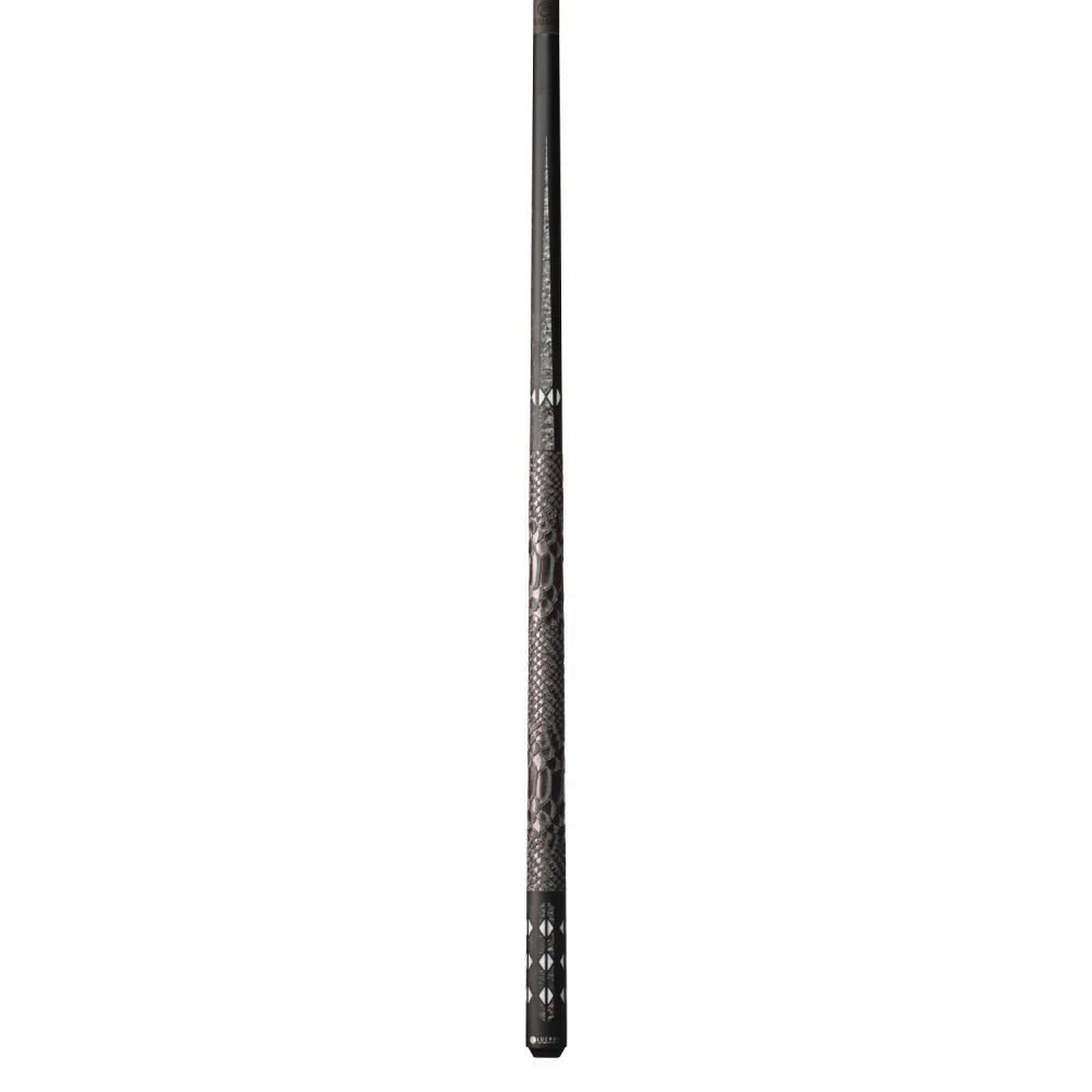 Lucasi Pinnacle Matte Black/Imitation Bone Cue With Carbon Fiber Tech Shaft