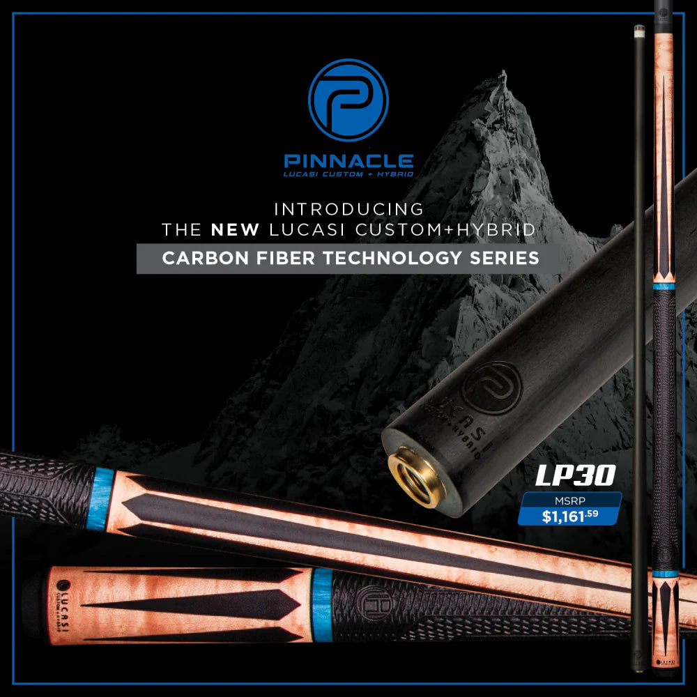 Lucasi Pinnacle Coffee Wash Birdseye Maple/Black Cue With Carbon Fiber Tech Shaft