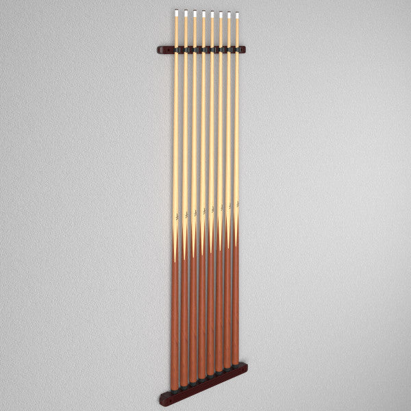 Fat Cat 52-0103 Mahogany 8 Cue 2-Piece Wall Cue Rack