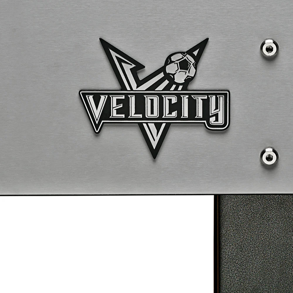 Velocity by American Heritage 3-Goalie Foosball Table Silver