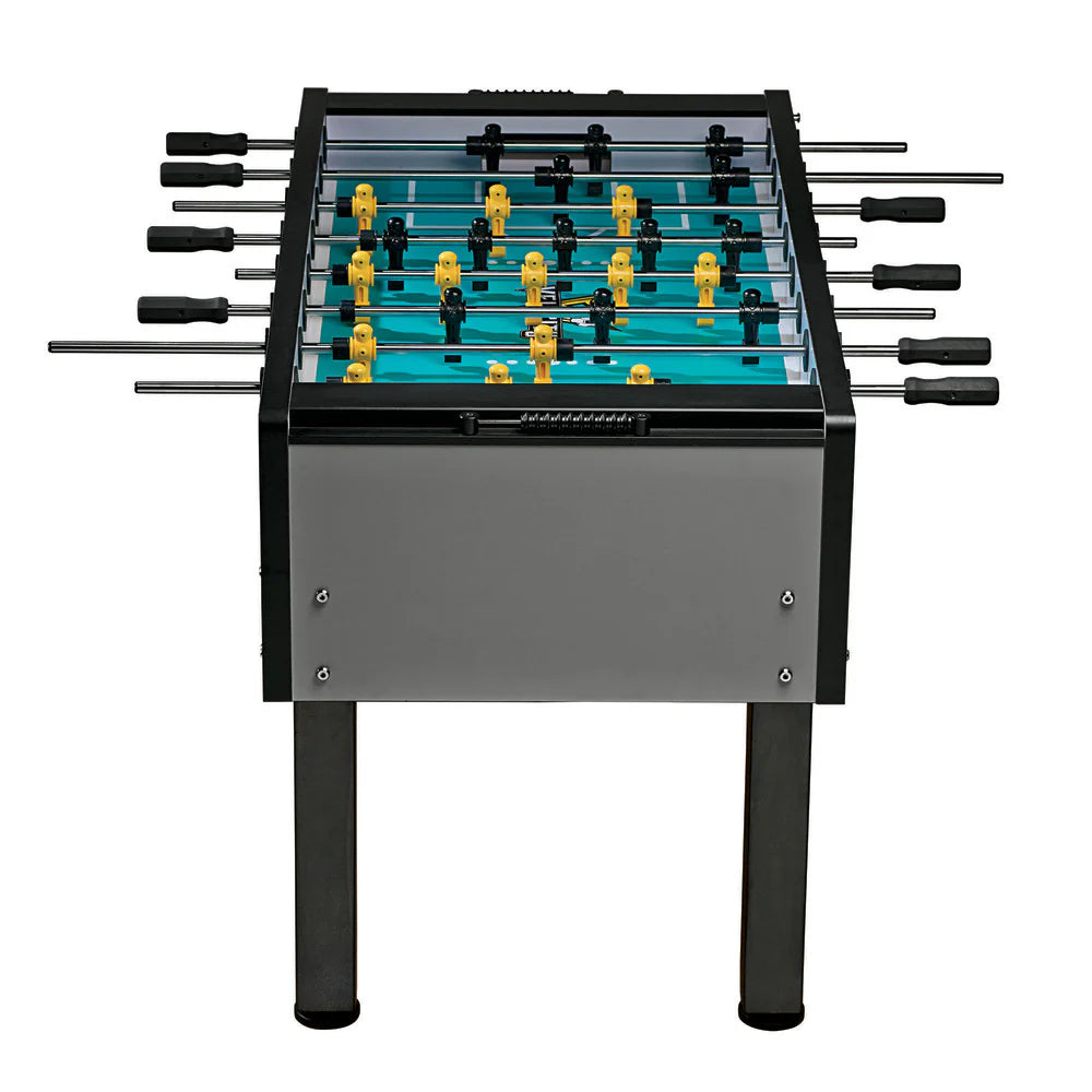 Velocity by American Heritage 3-Goalie Foosball Table Silver