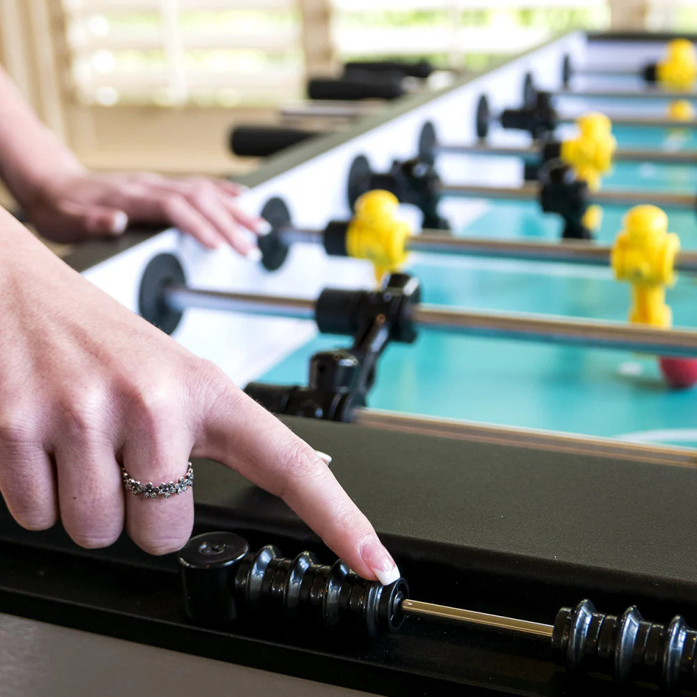 Velocity by American Heritage 3-Goalie Foosball Table Silver