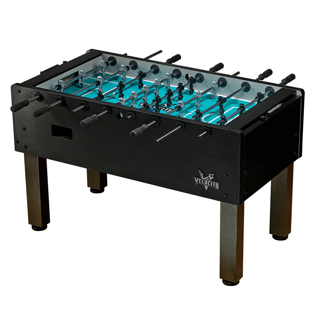 Velocity by American Heritage 3-Goalie Foosball Table Black