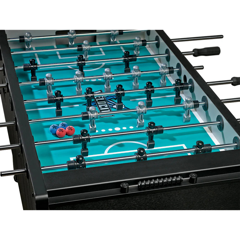 Velocity by American Heritage 3-Goalie Foosball Table Black