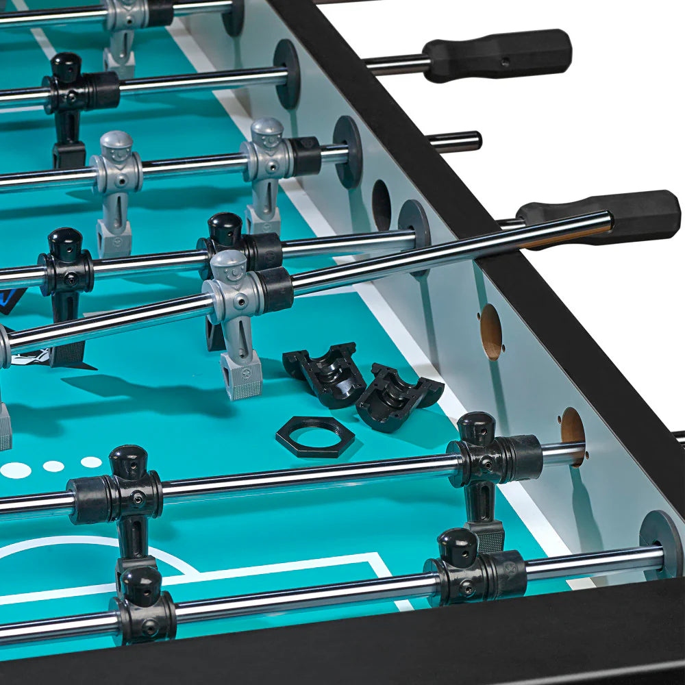 Velocity by American Heritage 3-Goalie Foosball Table Black