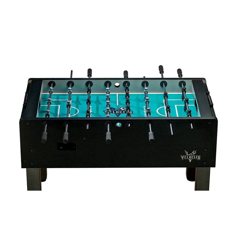 Velocity by American Heritage 3-Goalie Foosball Table Black