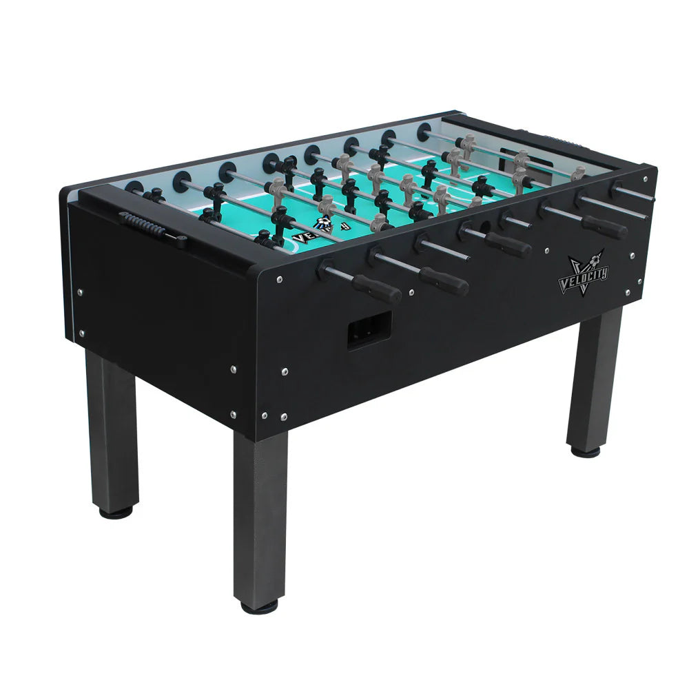 Velocity by American Heritage 3-Goalie Foosball Table Black