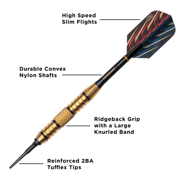 Viper 20-0106-18 Elite Brass Soft Tip 18 Grams Darts