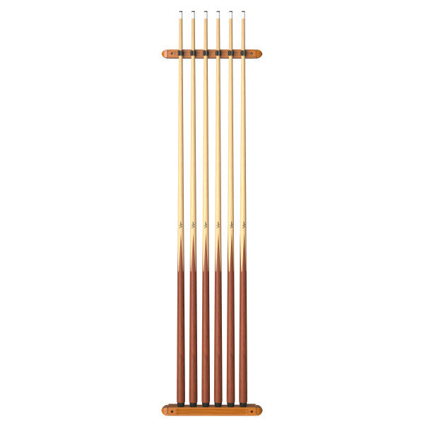 Fat Cat 27-0099 Oak 6 Cue 2-Piece Wall Cue Rack